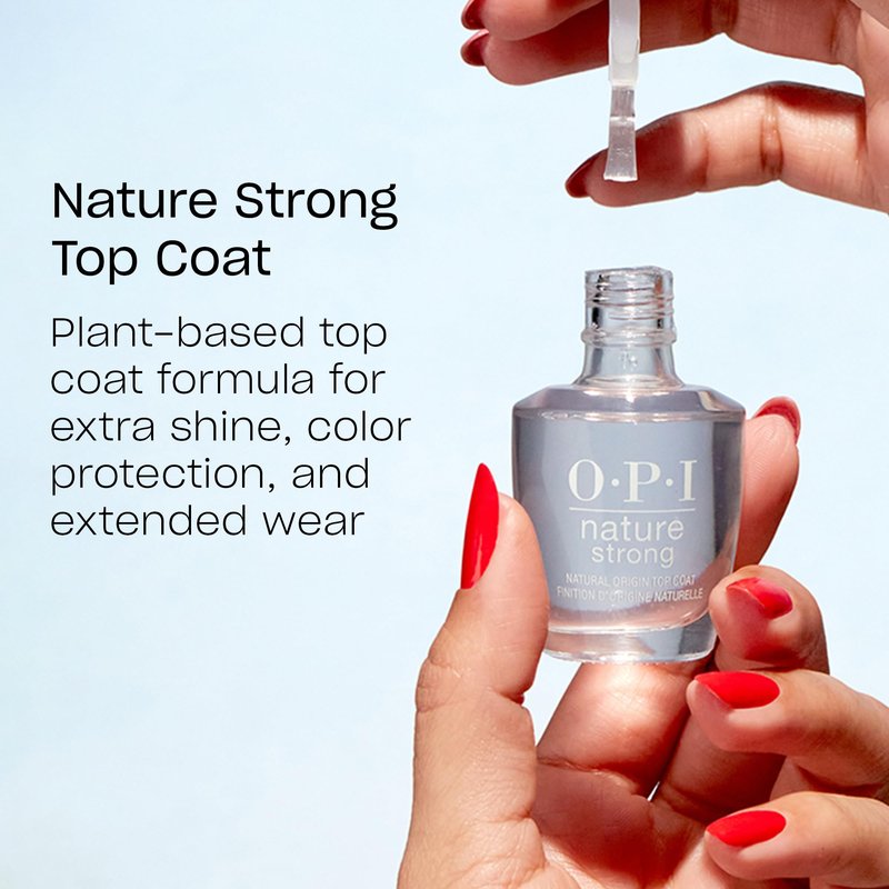 OPI Nature Strong Top Coat | Natural Origin, Vegan Nail Polish Top Coat | Protects Nails & High Gloss Shine