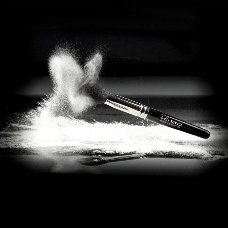 Professional Makeup Face Brush| Foundation Contour Blending Powder Concealer Facial Brush| Kabuki Large Oval Makeup Brush| Synthetic Fibers, Ergonomic Toothbrush Handle | Bella Terra Mineral Cosmetics