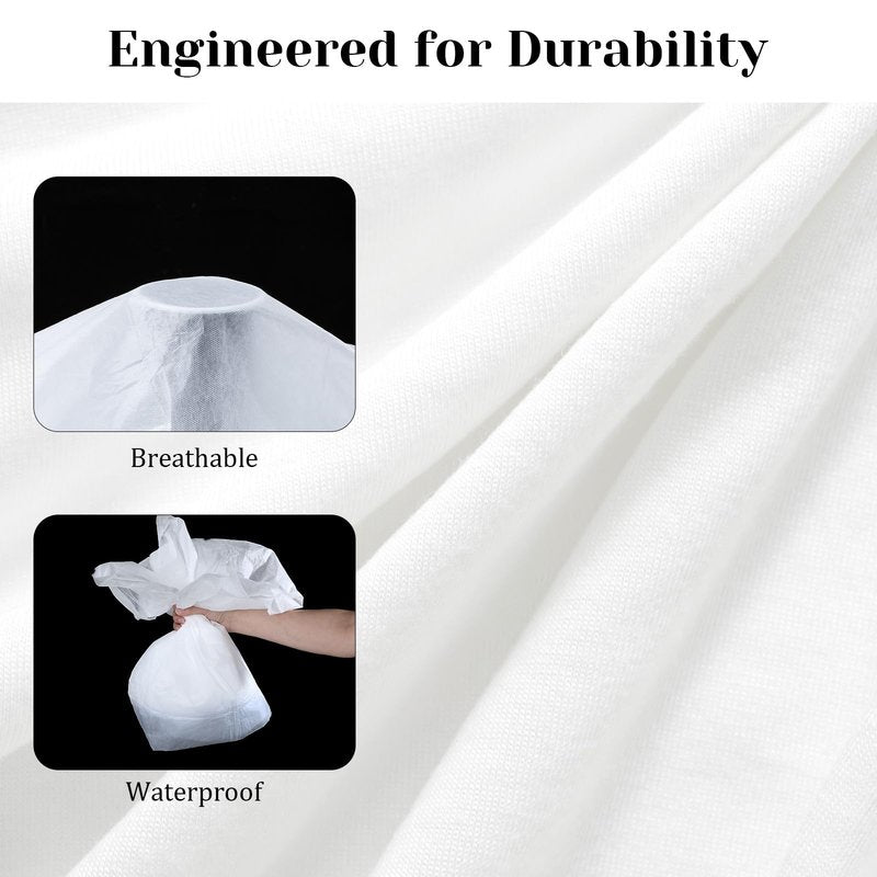 IANFAN 50 Pcs 36" x 85" Disposable Fitted Massage Table Sheets with Elastic, Non Woven Fabric Spa Bed Covers Disposable Bed Sheets for Massage Spa Beauty Salon(White)