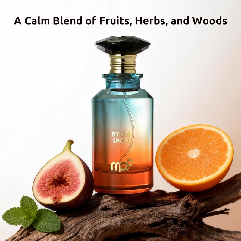 A CENTER By The Shore Unisex Coastal Cologne Eau de Parfum 100ml Fresh Citrus & Apricot Perfume Long Lasting Orange Mint Fragrance Ocean Inspired Scent Gift for Men & Women