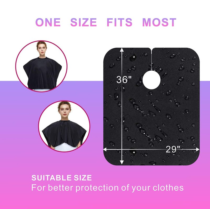 izzycka Makeup Cape, Hair Coloring Dye Cape Nylon Waterproof Beauty Salon Short Smock for Clients,Professinal Styling Hairdressing Shampoo Capes With Adjustable Snap Closure. Haircut Apron