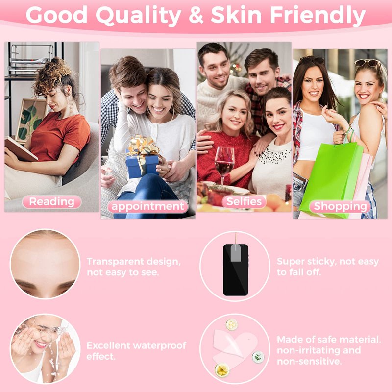 Invisible Face Lift Tape,120PCS Face Lifting Tapes and Bands with 8 Strings,Instant Face Lifter for Women Neck,Eyes,Double Chin,Sagging Skin,Face Tape for Tightening,Invisible Facelift Tape for Makeup