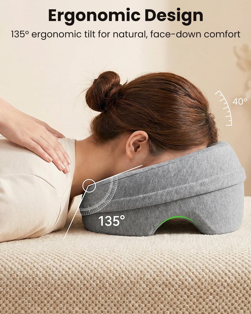 MOAOO Face Down Pillows for Massage Table, Massage Headrest for Bed, Stomach Sleeping Pillow, BBL Pillows After Surgery Post Eye Surgery Recovery