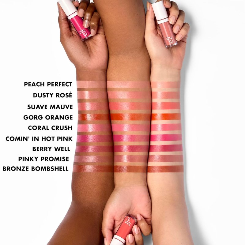 e.l.f. Camo Liquid Blush - Long-Lasting High-Pigment Formula for a Soft Dewy Finish | Vegan, Pinky Promise