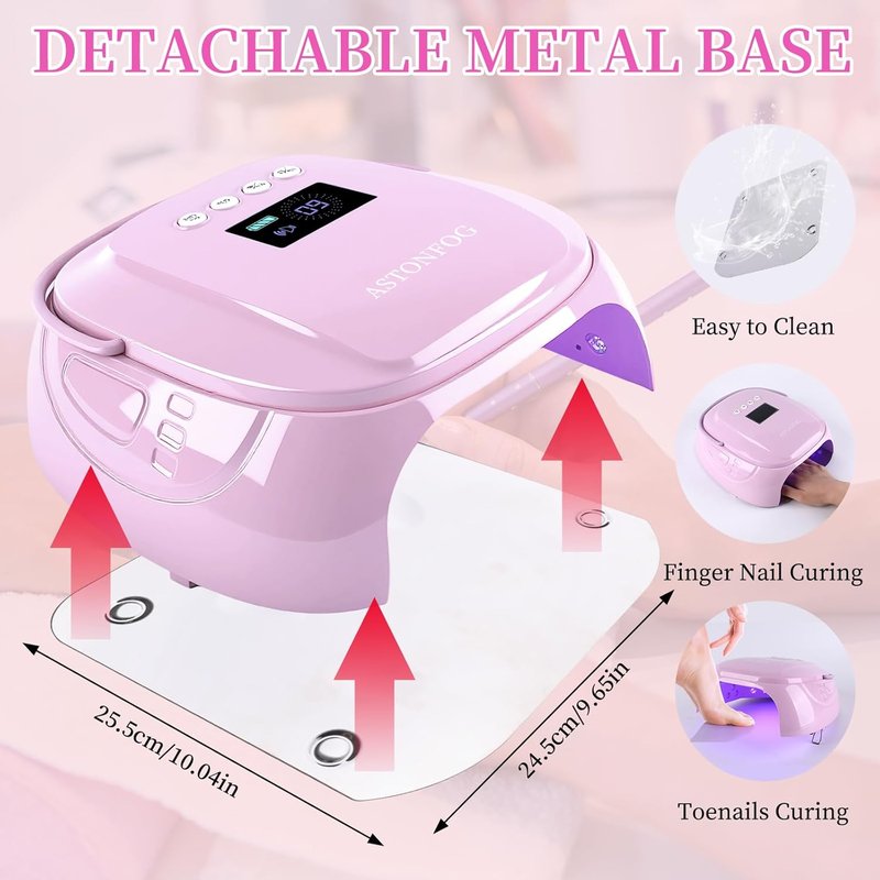 Skiennix 126W UV LED Nail Lamp - Cordless Rechargeable Nail Dryer with Automatic Sensor & 4 Timers