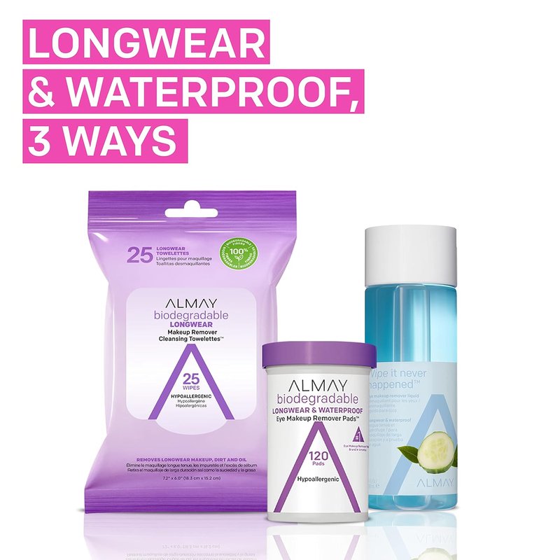 Almay Eye Makeup Remover Liquid - Longwear & Waterproof, Hypoallergenic | 4 Fl Oz