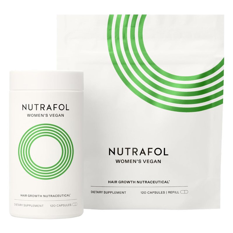 Nutrafol Women's Hair Growth Supplements - Clinically Tested for Thicker, Stronger Hair | 100% Vegan, 2-Month Supply
