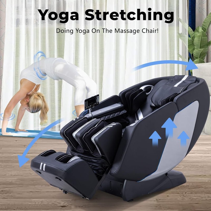 MassaMAX 4D Full Body Massage Chair - AI Voice Control, Zero Gravity, 15 Modes, 55" SL Track, Foot Rollers & Heating