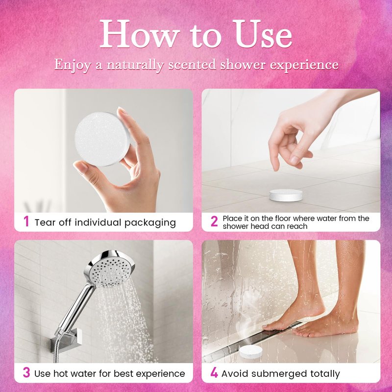 40PCS Shower Steamers Aromatherapy for Women or Men, 10 Scents Organic Shower Bombs, Relaxation with Organic Essential Oils, Birthday Self Care Gift for Women 1 Set