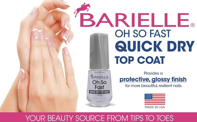 Barielle Oh So Fast Quick Dry Top Coat - Fast-Drying Nail Protection | 0.47 Ounces