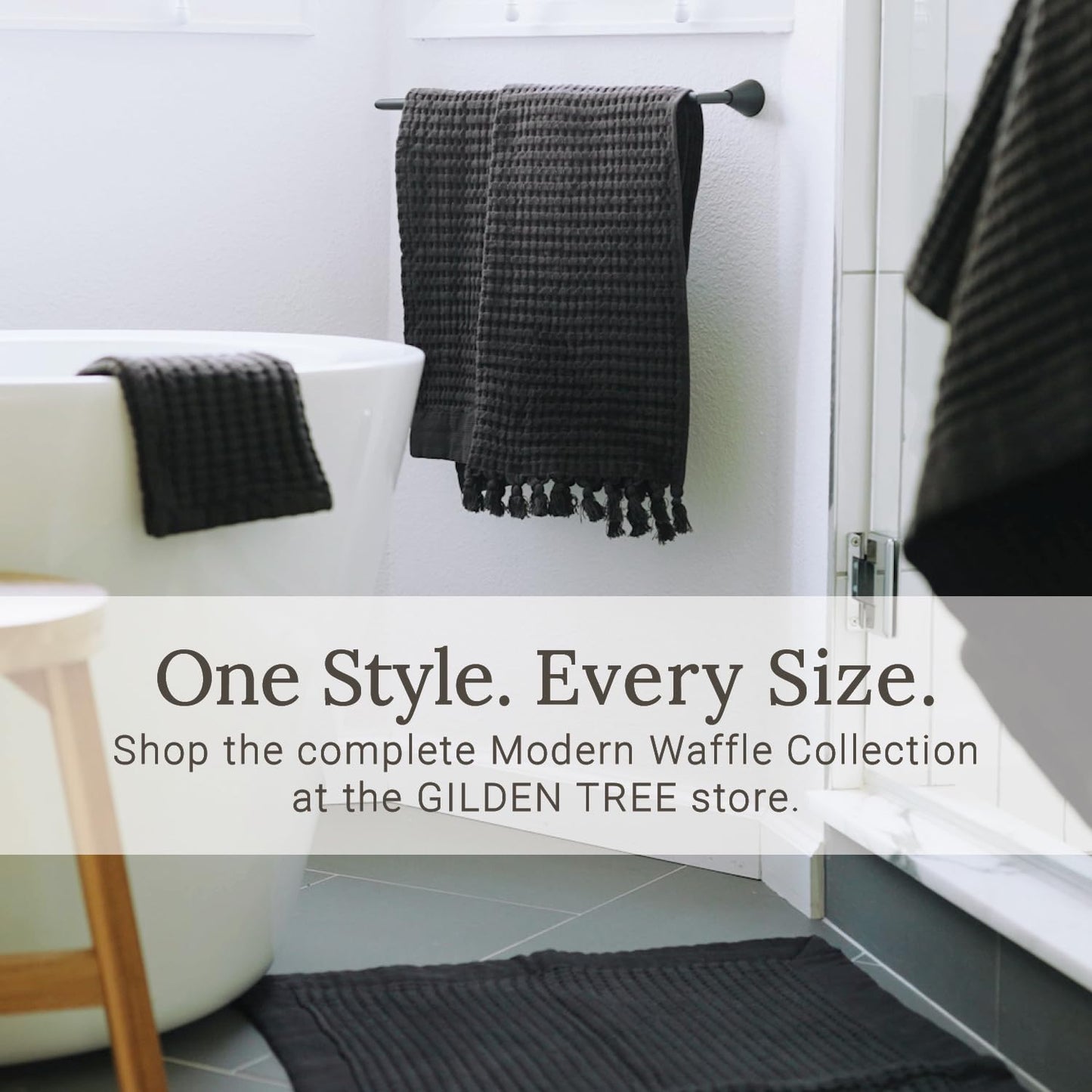 GILDEN TREE Decorative Waffle Hand Towels for Bathroom, 20x35 Large, Quick Drying Fingertip Towel, 2 Pack, Modern Style (Seafoam)