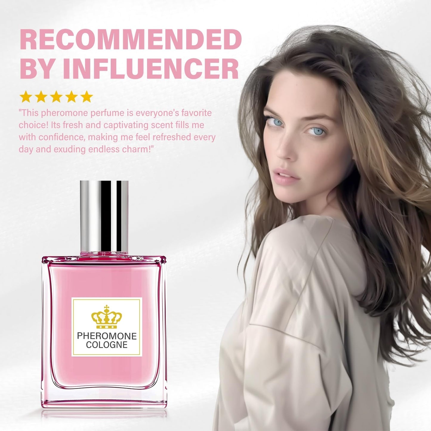 WKCWKC Pheromone Perfume for Woman, Elegant Floral Perfumes for Women, Long Lasting Womens Perfume with Enhanced Purity for Mood Support & Charisma, Romantic Date Night & Daily Social Scent, 20ml