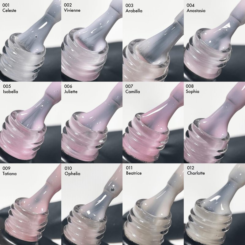 MakarttPro Builder Nail Gel Set - 12 Neutral Cover Colors | 17ml Soak-Off Gel for Professional Manicures