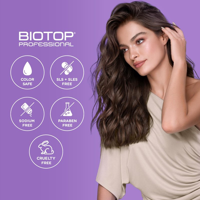 Biotop Professional Silver Hair Mask - Moisturizing Treatment for Blonde & Bleached Hair - 18.6 oz