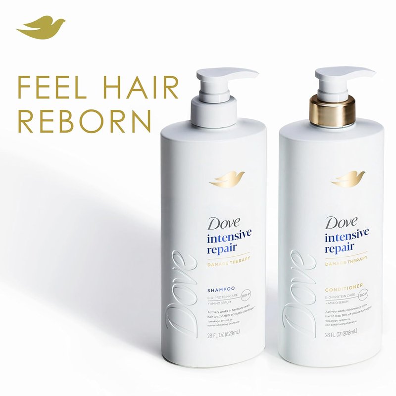 Dove Shampoo - Intensive Repair for Damaged Hair | Bio-Protein Care Technology, 28 Fl Oz (4 Pack)
