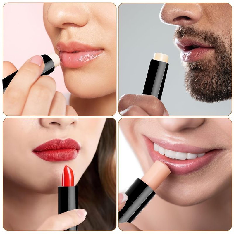 GBACHOOSE 100Pack Plastic Lip Balm Tubes 5ml/5g Black Lip Balm Containers, Chapstick Tubes Empty with Filling Tray and Spatula, Rotating Type Refill Lip with Cap for DIY