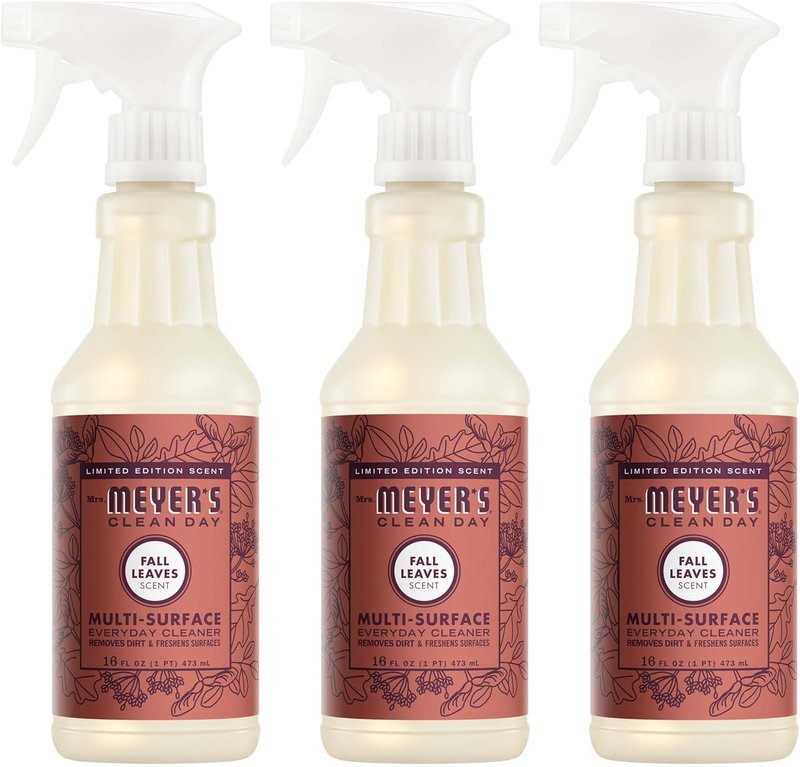 Multi-Surface Everyday Cleaner - Mrs. Meyer's Clean Day, Fall Leaves Scent, 16 Fl Oz Bottle | 3 Pack