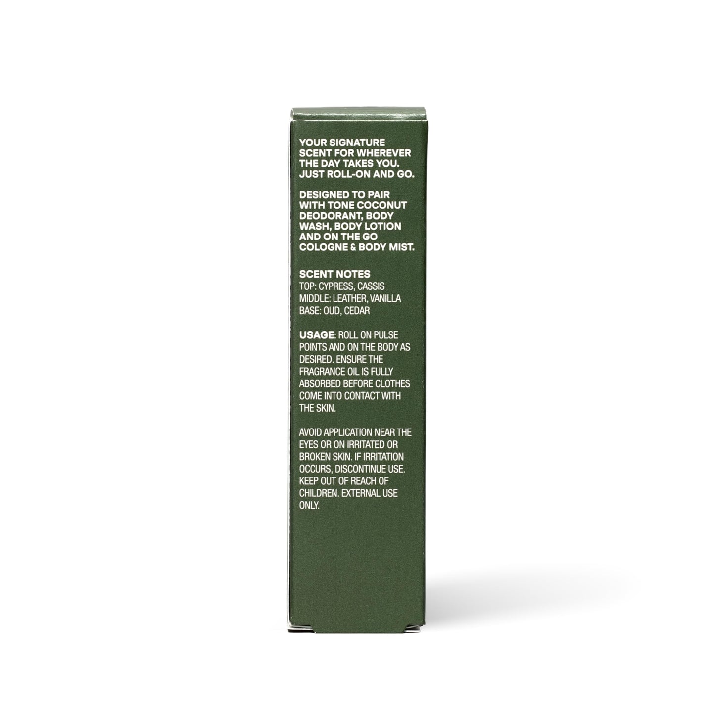 TONE Roll-on Fragrance Oil for Men, Woodland, Fragrance Oil with Notes of Vanilla, Cedar, and Cypress, 0.85 fl oz