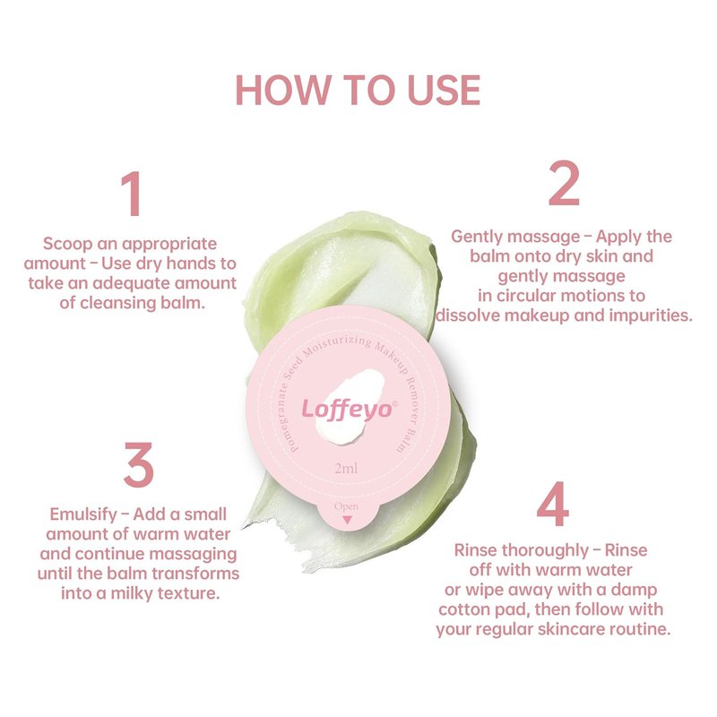 Cleansing Balm Pods - 30PCS Travel Size Makeup Remover with Pomegranate Extract | Gentle & Hydrating, Leak-Proof