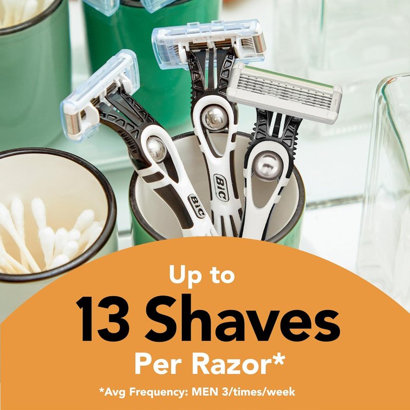 BIC Flex 5 Sensitive Men's Disposable Razors - 5-Blade Comfort, 5-Pack