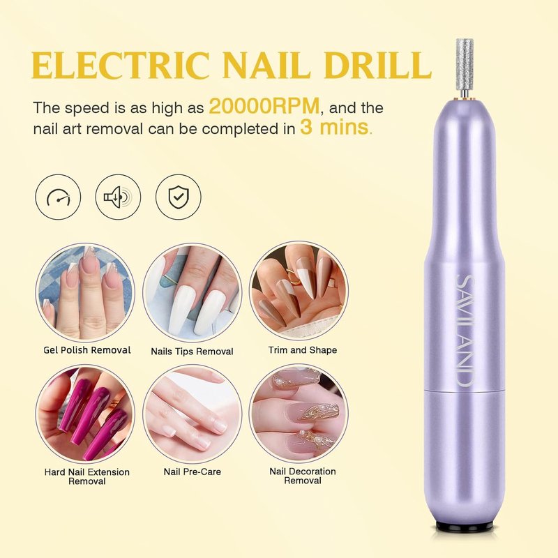 SAVILAND Gel Nail Kit - 500 Pcs Square Nail Tips & 4-in-1 UV Nail Glue with Lamp | At-Home Salon Manicure Gift for Women