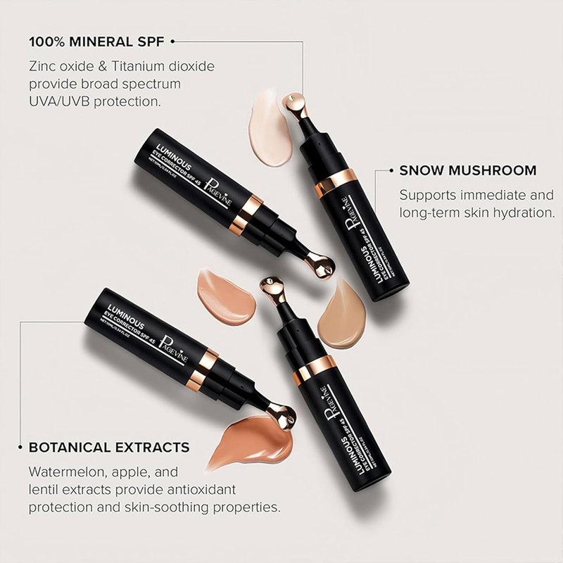 Regine Switzerland Eye Perfector SPF 45 - Brightening Under Eye Concealer for Dark Circles, Moisturizing & Crease-Proof