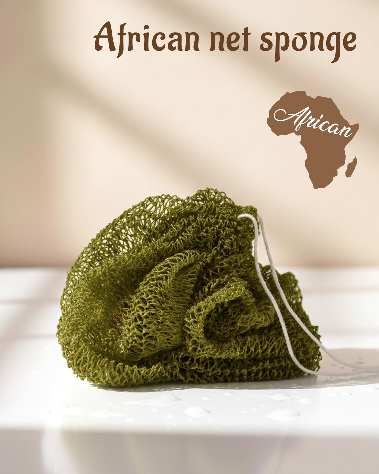 Yiclick African Net Sponge Authentic with Knots 2 Pack - Exfoliating Washcloth Towel, Back Scrubber for Shower Bath, Exfoliating Body Scrubber Exfoliator, African Rags Wash Cloth Loofah Lufa Sponge