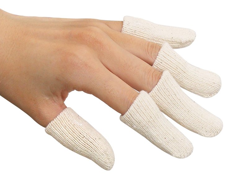 MIG4U 5 Pcs Cotton Finger Cots, Reusable Finger Protectors for Cuts Wounds, Arthritis, Eczema, Bruises, Calluses, Cracking Thumbs Healing, Fingernail Caps/Stall/Cushion/Cover (Not 5 Pairs)