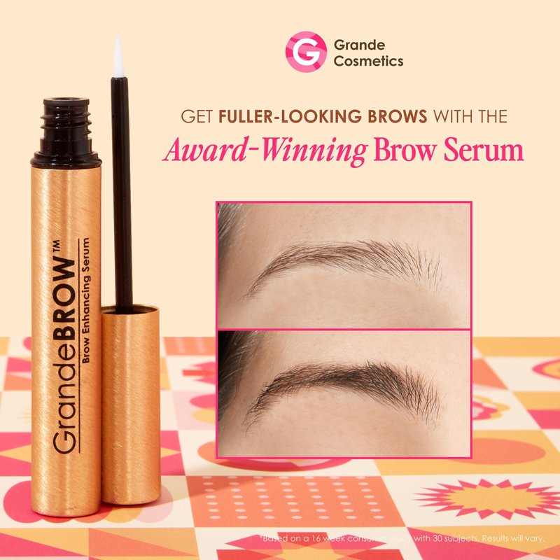 Grande Cosmetics Mini Lash & Brow Lineup - GrandeLASH-MD, GrandeBROW, GrandeREPAIR, for Longer, Thicker-Looking Eyelashes & Fuller, Bolder-Looking Eyebrows, Strengthens, Softens, & Protects