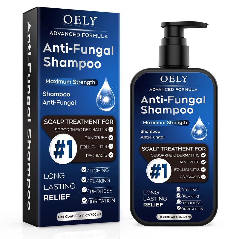 Antifungal Psoriasis Shampoo for Seborrheic Dermatitis, Folliculitis & Scalp Psoriasis, Anti-Dandruff Shampoo for Men & Women, Relieves Scalp Itching, Dryness, Sulfate & Paraben-Free, 10.1 Fl Oz-Fresh