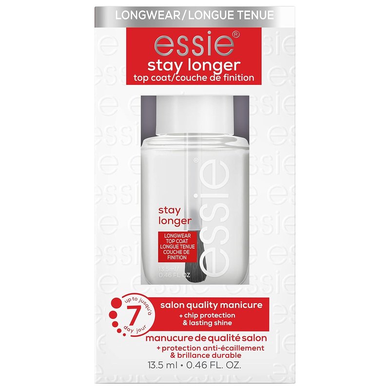 Essie Nail Care - Salon-Quality Longwear Top Coat | 8-Free Vegan Formula, 0.46 Fl Oz