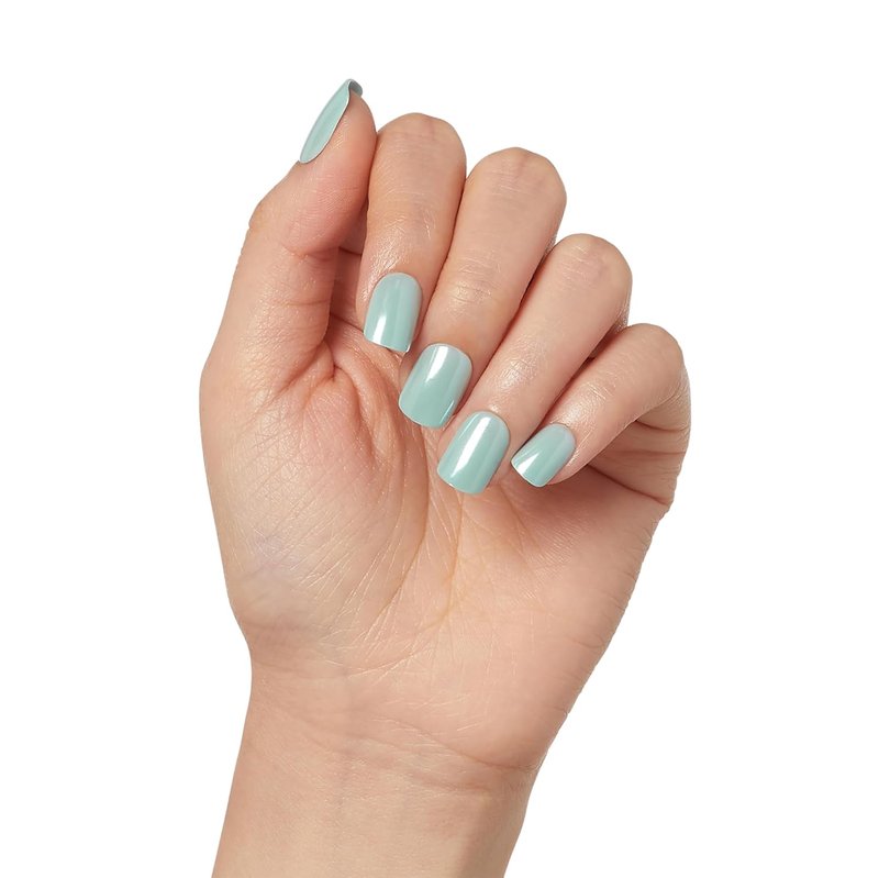 Kiss Impress No Glue Mani Press On Nails - ColorFX 'After Hours' Blue, Short Squoval Shape, 30 Nails Included