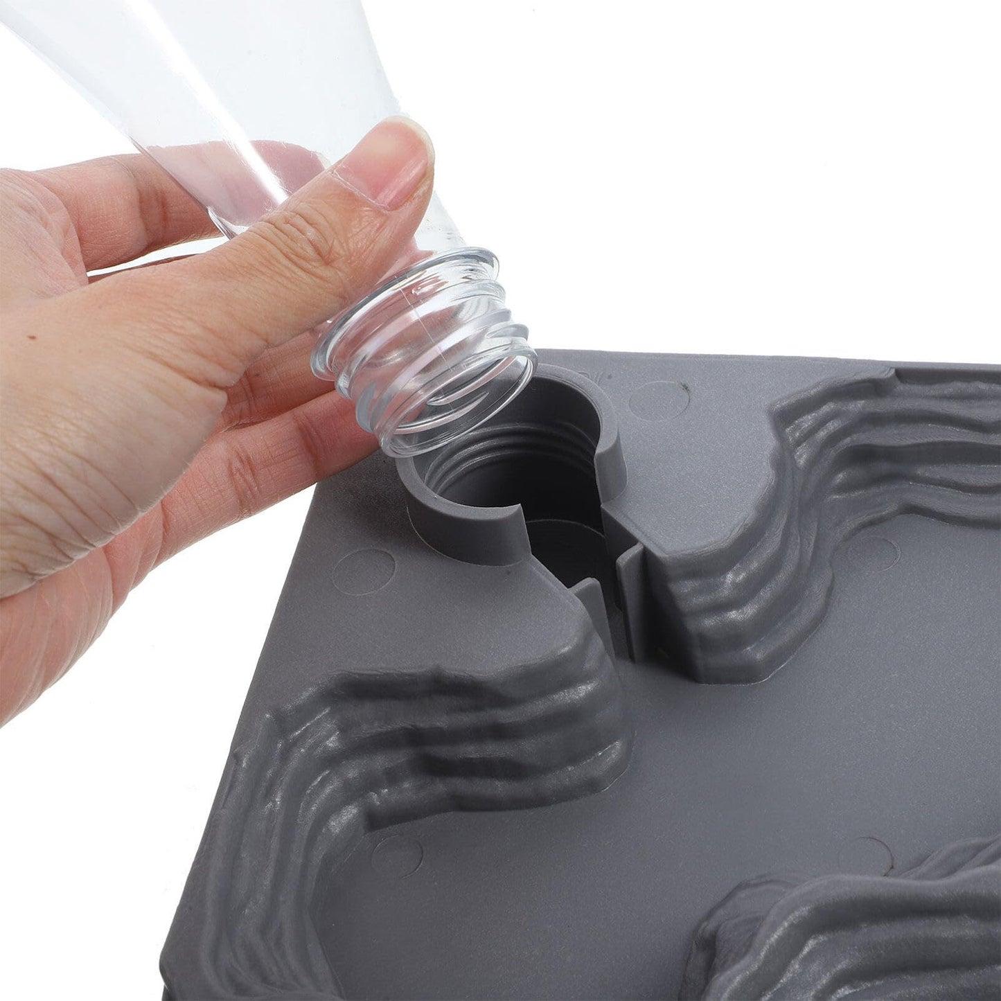 Scicalife Reptile Water Feeder - Automatic Water Dispenser Waterer Feeding Accessories for Turtle Frog Bearded Dragons Lizards Geckos for Terrarium Tank (Grey)