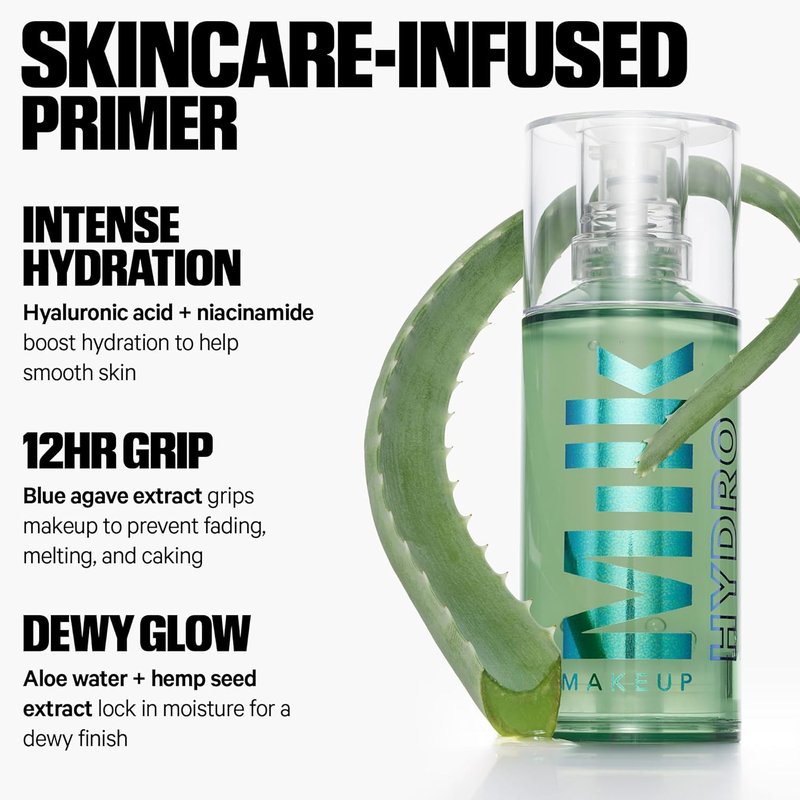 Milk Makeup Hydro Grip Primer - Hydrating Face Primer with Hyaluronic Acid & Niacinamide | Long-Lasting, Silicone-Free Gel