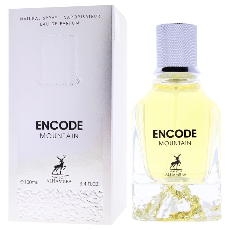 Maison Alhambra Encode Mountain Eau de Parfum for Men - 100ml (3.4 oz) | Crisp Juniper, Vetiver & Leather Accord | Bold Woody Aromatic Perfume | Refined, Long-Lasting & Masculine
