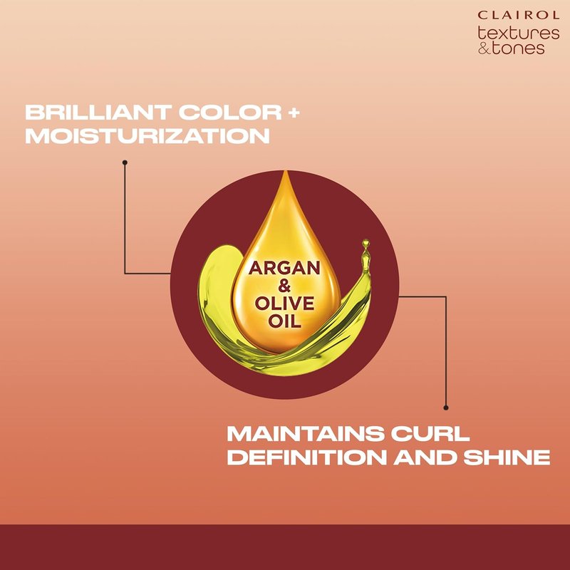 Clairol Textures & Tones Permanent Hair Dye - 2N Mocha Brown | Ammonia-Free, Moisture-Rich Formula with Argan & Olive Oil