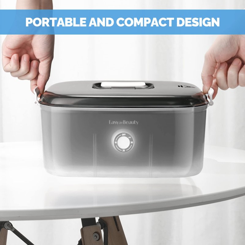 EASYINBEAUTY Hot Towel Warmer for Facials, Holds 16 Small Towels, 5L Towel Steamer with Quickly Heating in 1-5 Mins, Auto Off Timer Portable Towel Warmers for Spa, Barber, Manicures, Massage