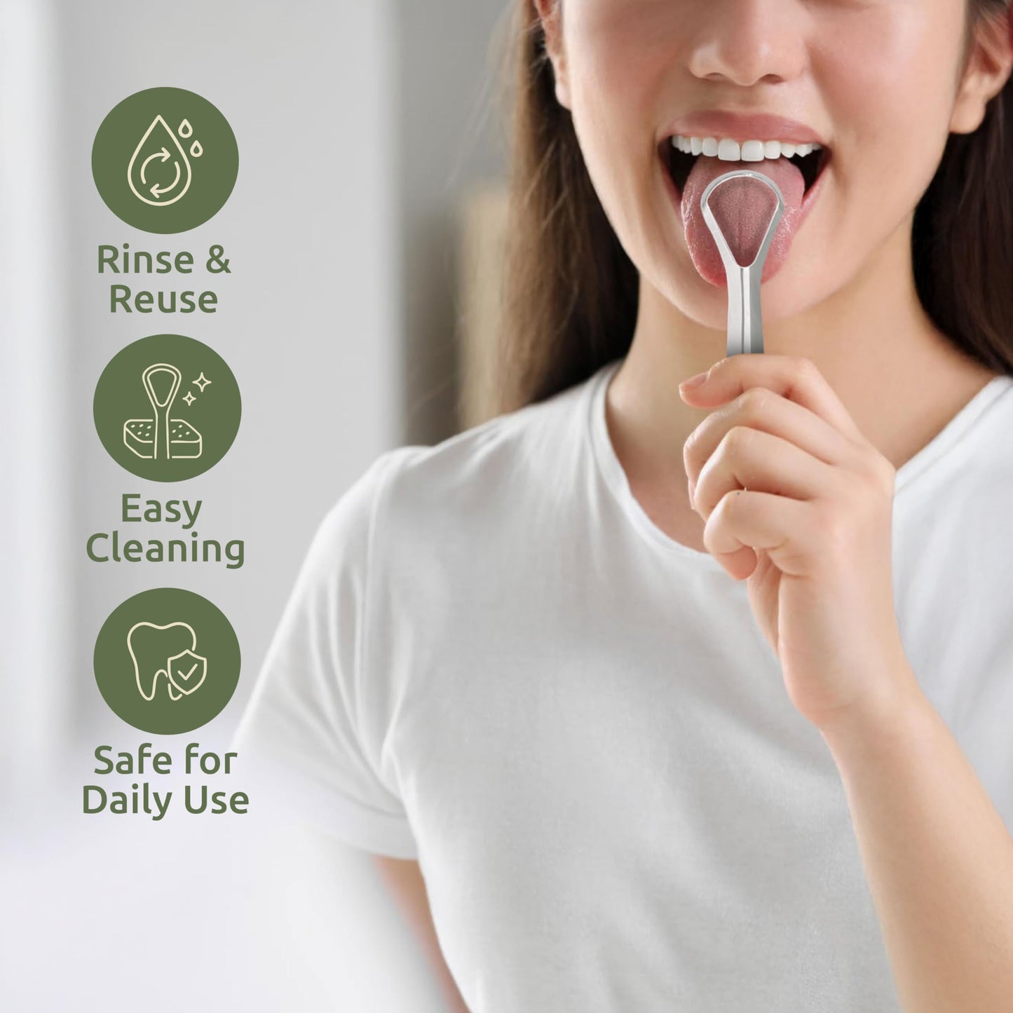 Me Mother Earth 2 pack Stainless Steel Tongue Scraper for Adults with 2 Metal Travel Cases – Durable Metal Cleaner for Oral Care, Fresh Breath, and Eco-Friendly Dental Care