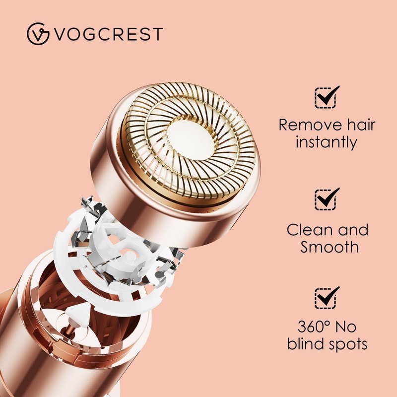 Replacement Heads for Eyebrow Facial Trimmer - 2-in-1 Compatible with VG-102, VG-1023, VG-1024