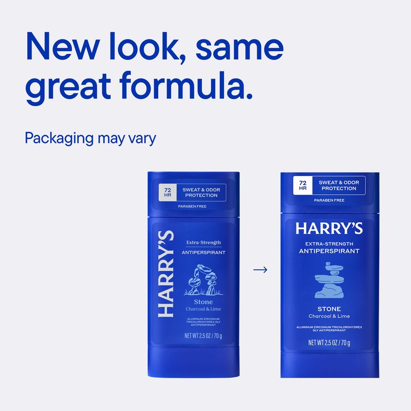 Harry's Extra-Strength Antiperspirant Deodorant, Sweat & Odor Control Antiperspirant for Men, Stone, 2.5 oz Pack of 3