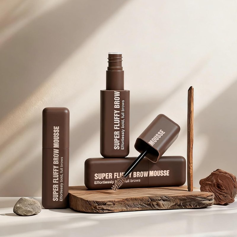 Brow Super Fluff Eyebrow Gel Mousse - Volumizing Tinted Gel for Thick Brows | Waterproof, Long-Lasting, Black