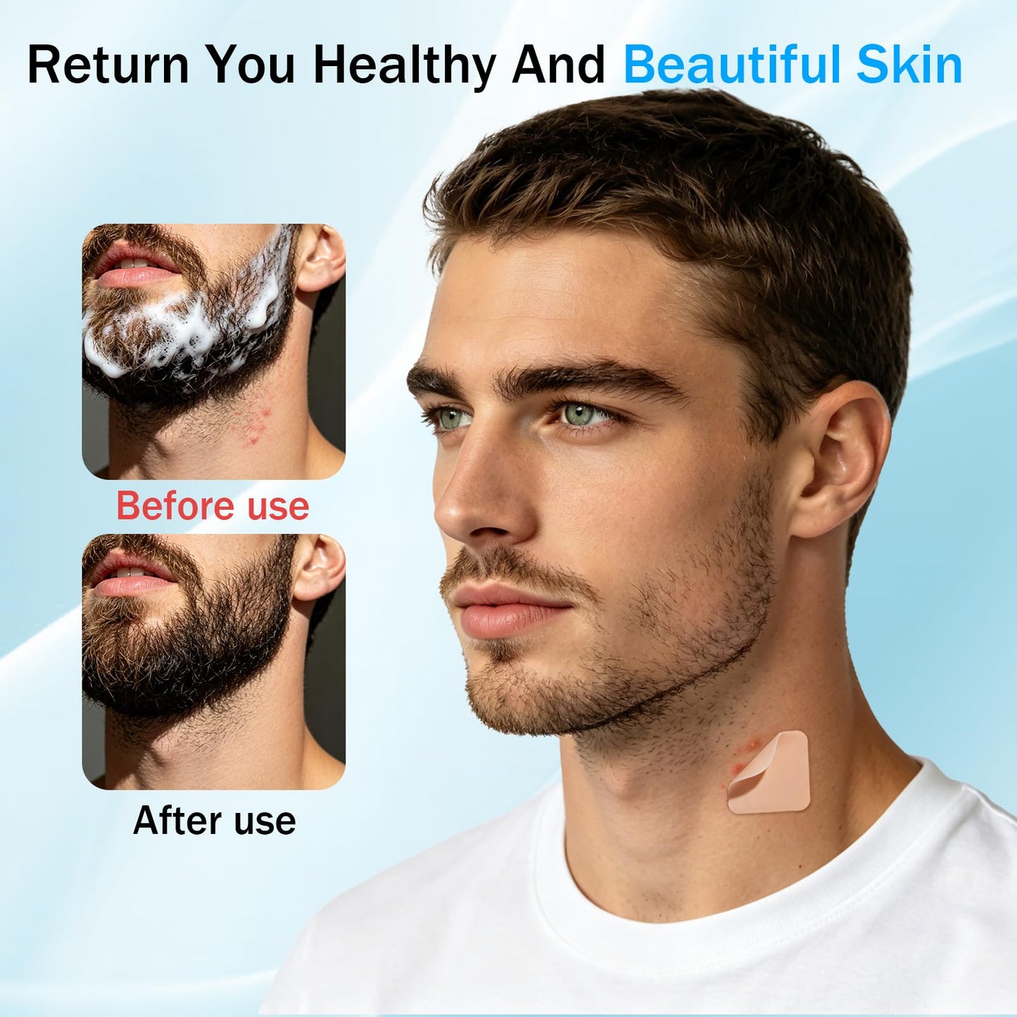 Ingrown Hair Treatment Patch, 24 Pcs Razor Bump Treatment for Bikini Area, Smooth-Feeling Non-Irritating Formula, Ingrown Hair Pads & Pubic Hair Cyst Treatment for Women & Men