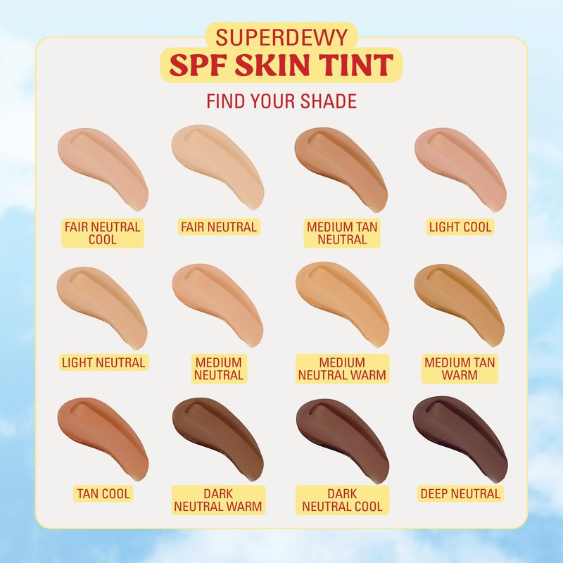 Revolution Superdewy SPF 30 Skin Tint, Tinted Mineral Face Foundation, Buildable Coverage for Facial Glow, 12% Zinc Oxide, Vegan & Cruelty-Free, Fair Neutral
