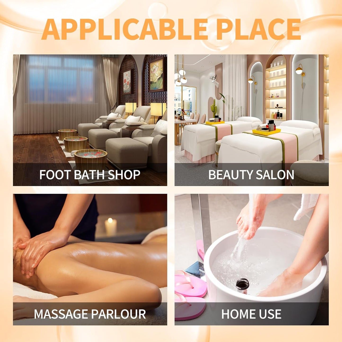 Skiennix Pedicure Kit - 4-Step Foot Spa Set with Bubble Salt, Sugar Scrub & Massage Lotion | Tropical Fruit
