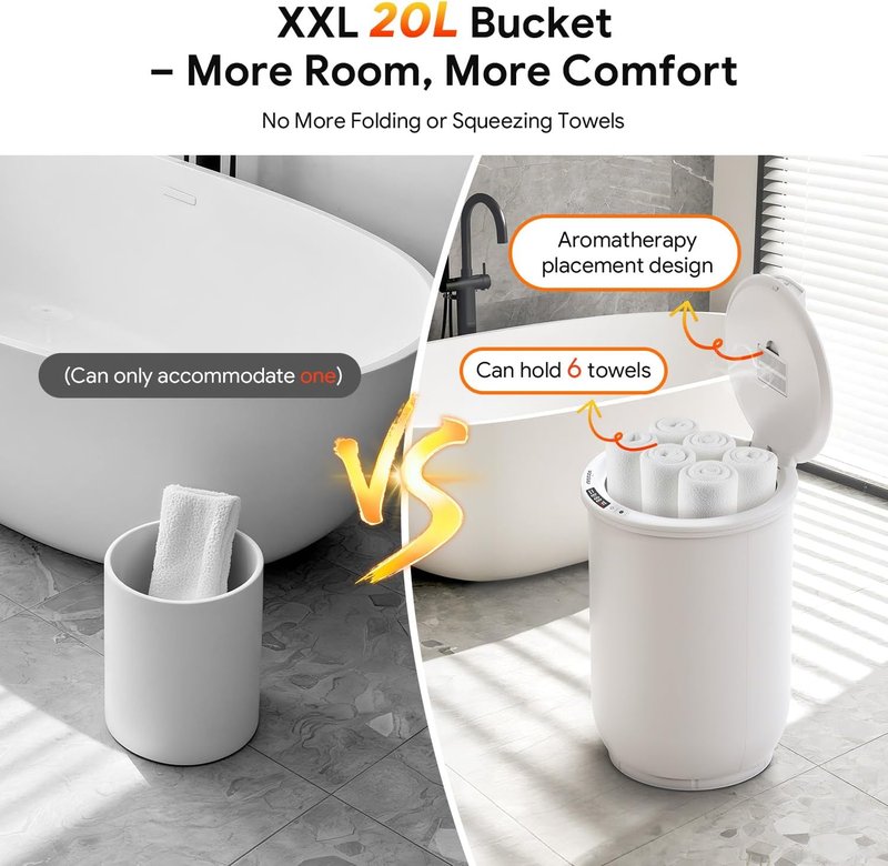 Luxury Towel Warmer | Large Bathroom Heater with Auto Timer & Aroma Tray - Fits Oversized Towels, Blankets, Bathrobes