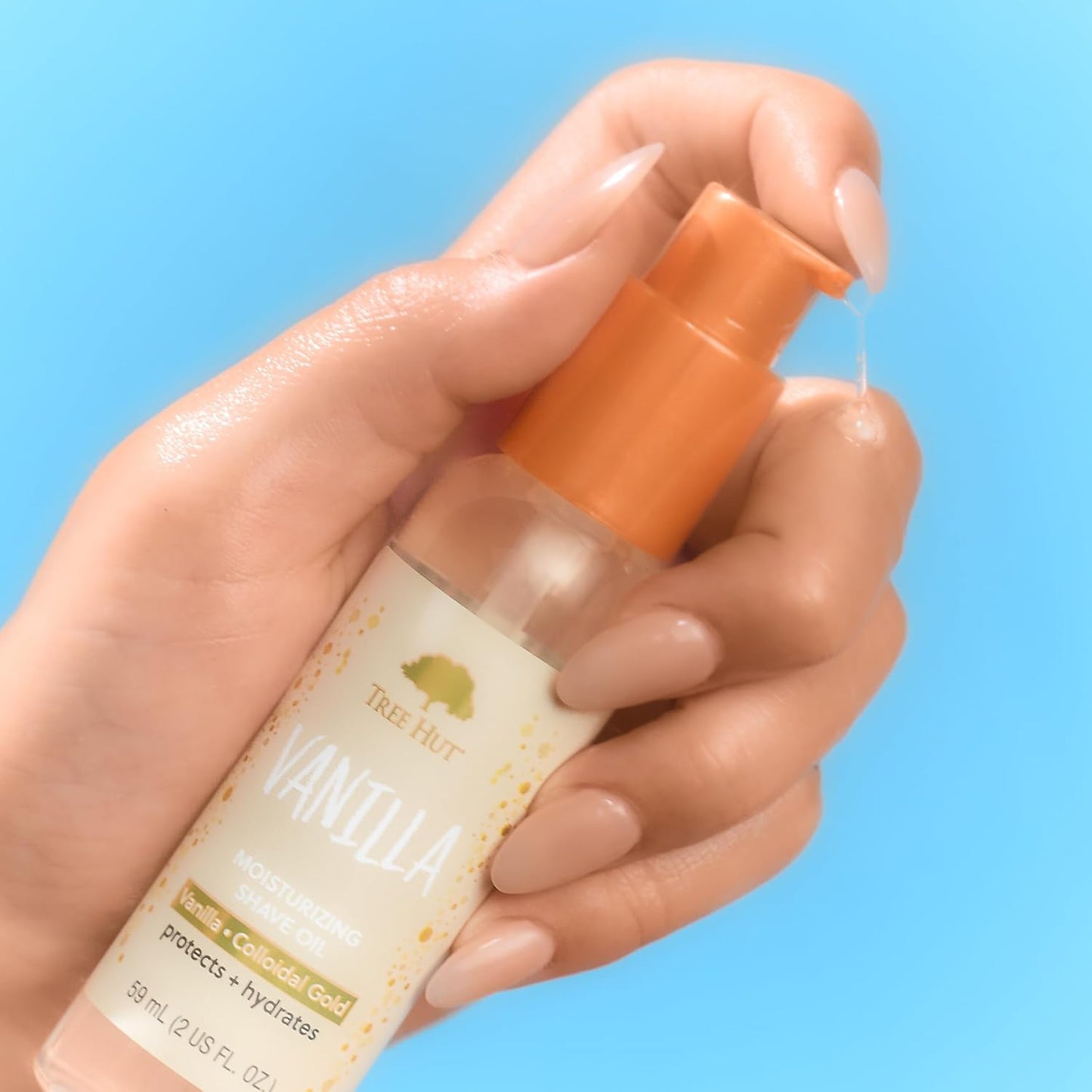 Tree Hut Mini Vanilla Shave Oil - Gel-to-Oil Formula for Smooth Shaving | Ultra Hydrating, Travel Size, 2 fl oz (Pack of 4)