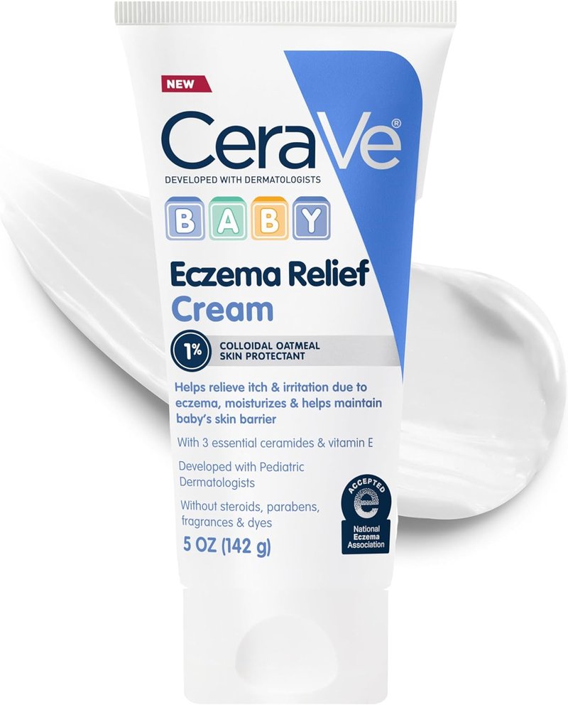 CeraVe Baby Eczema Relief Cream - Soothes Itchy Skin with 1% Colloidal Oatmeal & Vitamin E | Fragrance-Free, 5oz