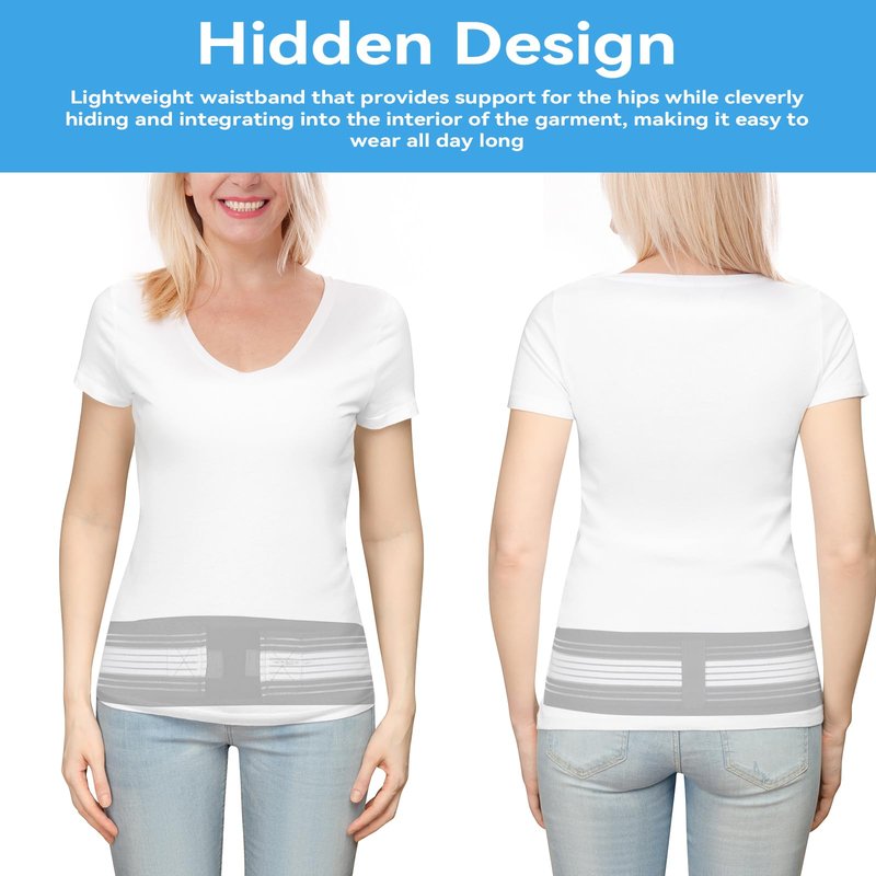 Waist Belt Sacroiliac Hip Belt, Lumbar Support Sciatica Pain Relief, Sacroiliac SI Joint - Lower Back Support Brace for Women and Men, Non-Slip and Adjustable & Breathable Back Pain Relief (Medium)