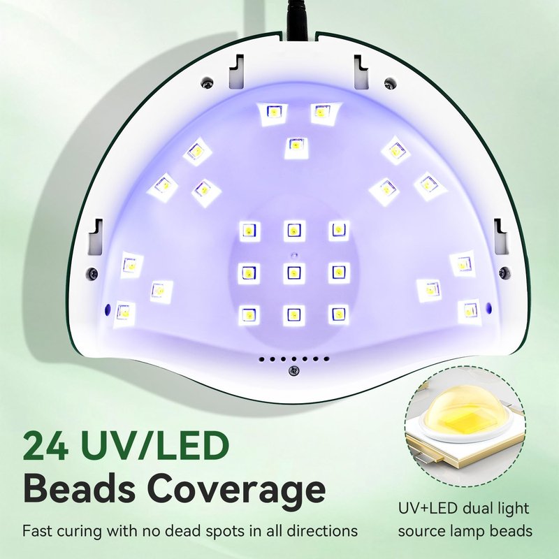 JODSONE U V LED Nail Lamp with Gloves Kit, Nail Dryer for Gel Nails Professional for Home and Salon
