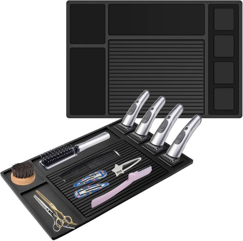 Magnetic Barber Mat for Clippers - Professional Non-Slip Organizer for Beauty Tools | Durable & Easy to Clean